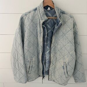 GAP Denim Washed Quilted Transitional Jacket